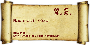 Madarasi Róza névjegykártya