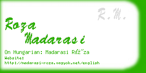 roza madarasi business card